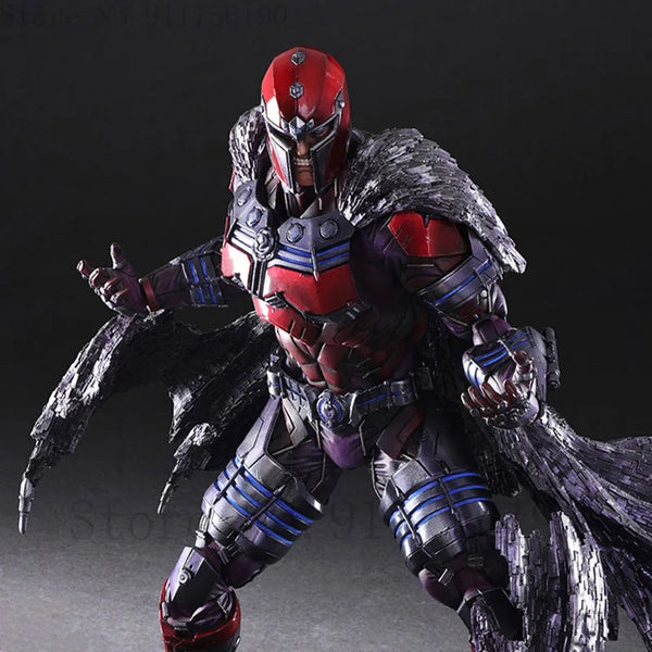 PLAY ARTS 27cm X-men Magneto Action Figure Anime Max Eisenhardt Collectable Model Toys Doll Gift - Bear Hugs
