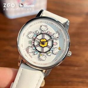 Sanrio Hello Kitty Rotating Glow in The Dark Watch for Women Teen Girls Students Best Friends Birthday Gift Cartoon Cute - Bear Hugs