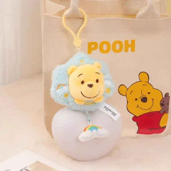 Rainbow Clouds Honey Bear & Hoglet Keychain