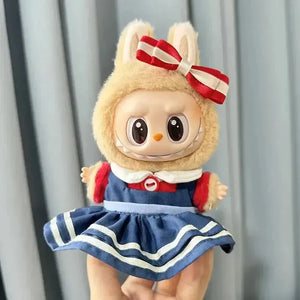 Handmade Labubu Blue Red Sailor Moon Outfit with Accessories - Bear Hugs