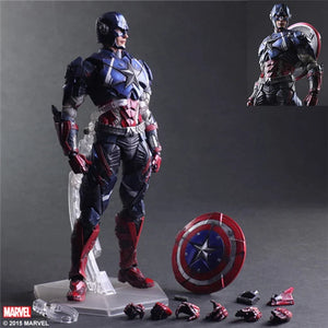 Play Arts Captain America Action Figure Movable Marvel Collection Avengers Model Toys - Bear Hugs