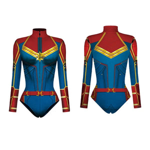 Superhero Spiderman Bodysuit for Women Captain America Cosplay 3D Print Long Sleeve Swimsuit Adult Halloween Carnival Costumes - Bear Hugs