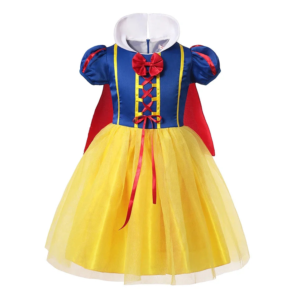 Kids Clothing 2PCS Set Dress+Cloak Snow White Princess Costume Halloween Carnival Cosplay Party Girls Dresses Birthday Party - Bear Hugs