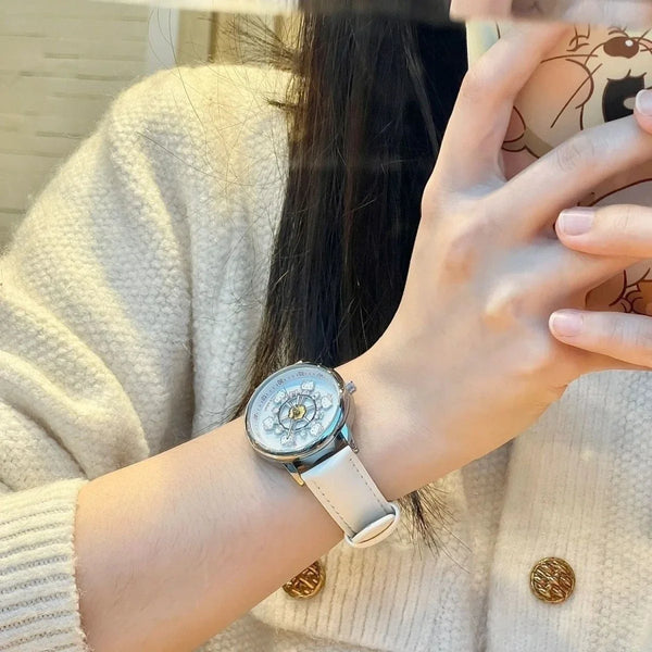 Sanrio Hello Kitty Rotating Glow in The Dark Watch for Women Teen Girls Students Best Friends Birthday Gift Cartoon Cute - Bear Hugs