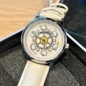 Sanrio Hello Kitty Rotating Glow in The Dark Watch for Women Teen Girls Students Best Friends Birthday Gift Cartoon Cute - Bear Hugs