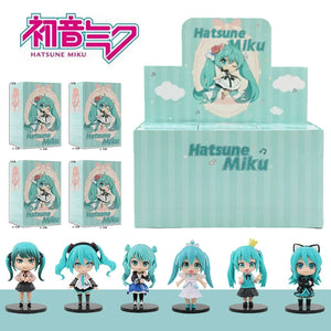 6pcs/set Anime new miku figure mini character ornaments kawai hatsune table decoration for home adult toy child gift - Bear Hugs