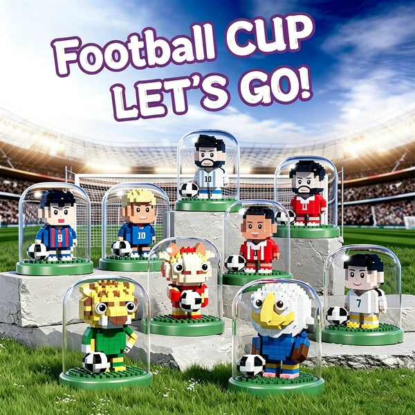 2026 NEW World Famous Football Players lega Figurine Messi Ronaldo Neymar Lewandowski Mini Action Building Block Model Toy Gifts - Bear Hugs