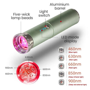 Cold Sore Treatment Device Infrared&Red Light Therapy Lamp for Canker Sore Lips Nose Ear Hands Joint Knee Feet Body Pain Relief - Bear Hugs