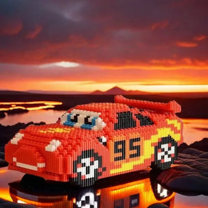 1258-Piece Red Sports Car Building Block Set, Experience the Essence of Racing Culture, the First Choice for Birthday, Christmas, and Thanksgiving Gifts - Bear Hugs