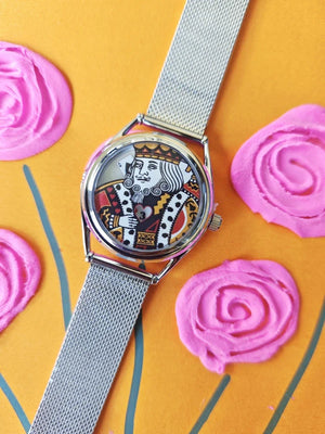 King Of Hearts Royal Card Quartz Watch