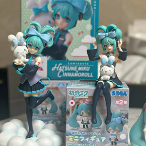 Hatsune Miku X Cinnamoroll Figure Anime Peripheral Collectible Models Decorative Decorations Children Kawaii Gift - Bear Hugs