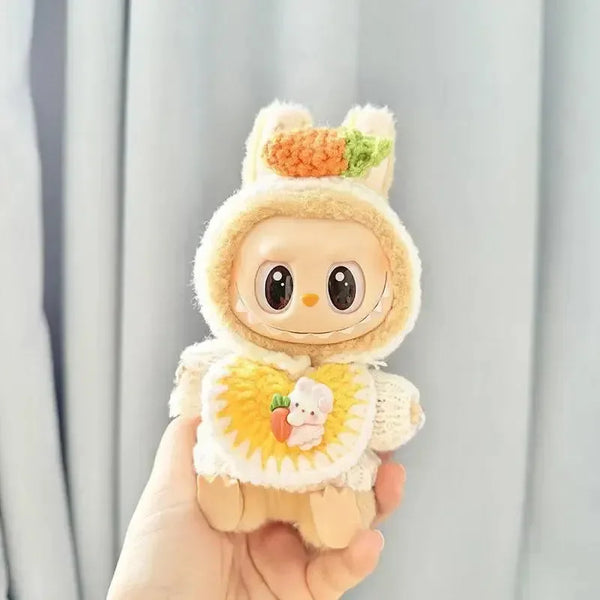 Handmade Labubu Crochet Animal Outfits - Bear Hugs