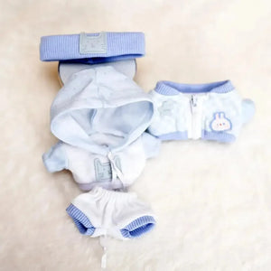 Handmade Labubu Baby Blue Cosy Outfit with Accessories - Bear Hugs