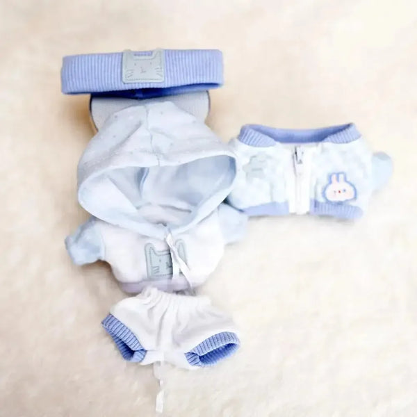 Handmade Labubu Baby Blue Cosy Outfit with Accessories - Bear Hugs
