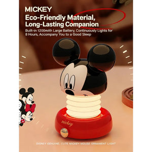 DZNY Mickey Mouse Nightlight Charging Edition Bedroom Light Eye Protection Lamp Desk Lamp Patting Light Ornament Gift - Bear Hugs