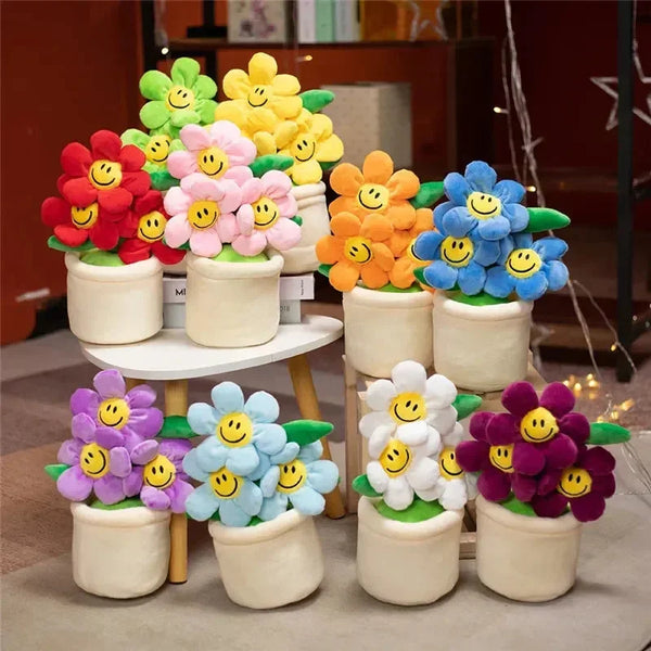 Smiling Sunflower Flowerpot Plush - Bear Hugs
