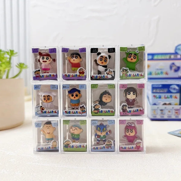 Crayon Shin-Chan Animal Series Rice Grain Blind Box 12 Styles Mini Resin Figurine Collectible Desktop Ornament Birthday Gift - Bear Hugs