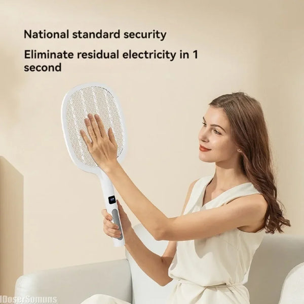 Electric Fly Swatter Insect Killer 4000V Type-C Rechargeable Detachable Handheld Automatic Tapping Mode Indoor and Outdoor - Bear Hugs