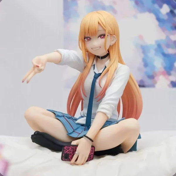 My Dress-Up Darling Anime Figure - Kitagawa Marin Sitting Position Model Statue Collectible Decoration Handmade Toy Gift - Bear Hugs