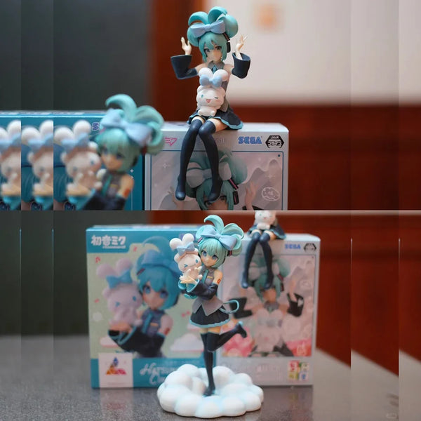 Hatsune Miku X Cinnamoroll Figure Anime Peripheral Collectible Models Decorative Decorations Children Kawaii Gift - Bear Hugs