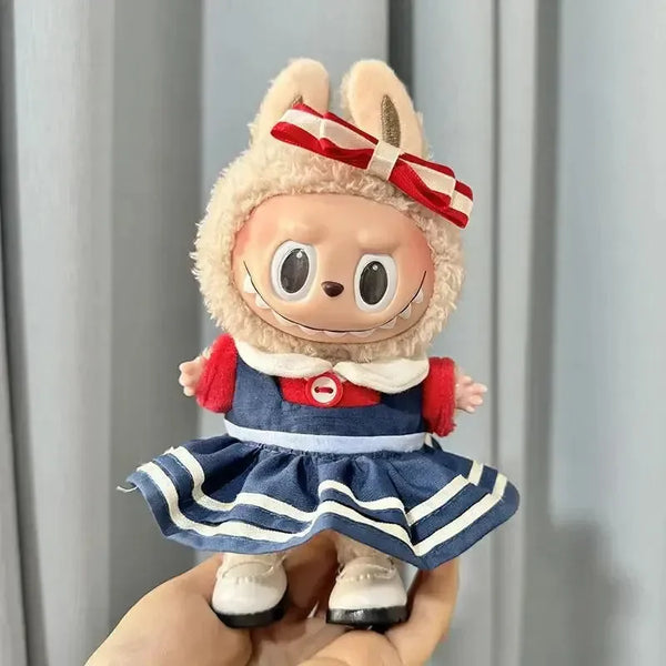 Handmade Labubu Blue Red Sailor Moon Outfit with Accessories - Bear Hugs
