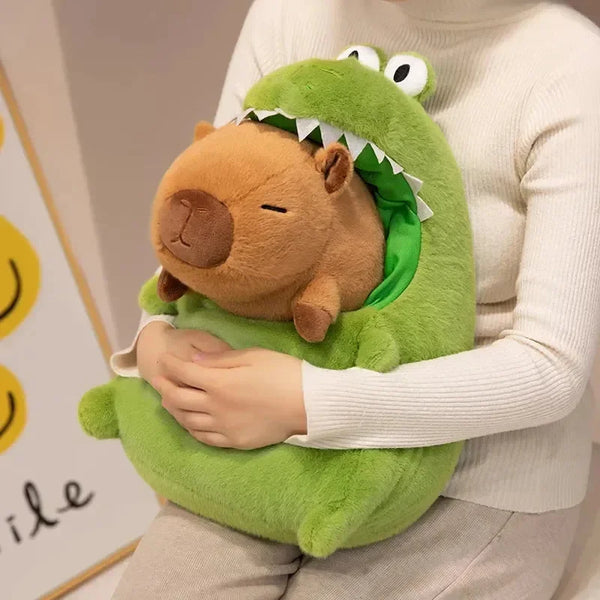 Capybara Green Dinosaur Outfit Plushie - Bear Hugs