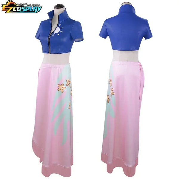 Anime une pièce Nico Robin Cosplay Costume haut et Wrap Skirfor femmes une pièce Anime Nico Robin tenue robe - Bear Hugs