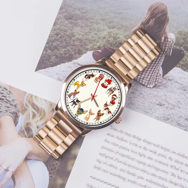 Dog Breeds Novelty Wrist Watch