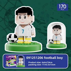 2026 NEW World Famous Football Players lega Figurine Messi Ronaldo Neymar Lewandowski Mini Action Building Block Model Toy Gifts - Bear Hugs