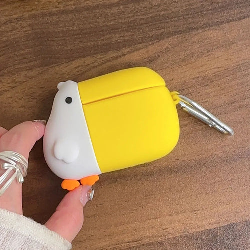 Funny Cartoon Big Mouth Bird Case For Apple AirPods 4 Pro 2 1 3 Soft Silicone Wireless Bluetooth Earphone Protective Cover Hook - Bear Hugs