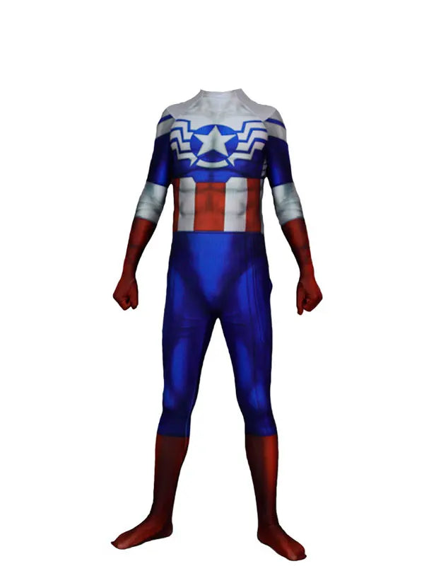 Halloween Adult Captain Cosplay Costume Party Female Woman Jumpsuits Superhero Zentai Bodysuit - Bear Hugs