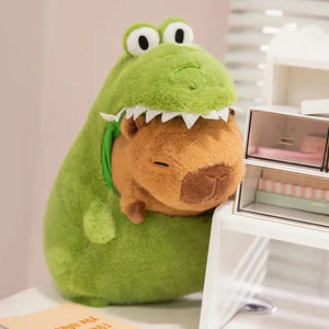 Capybara Green Dinosaur Outfit Plushie - Bear Hugs