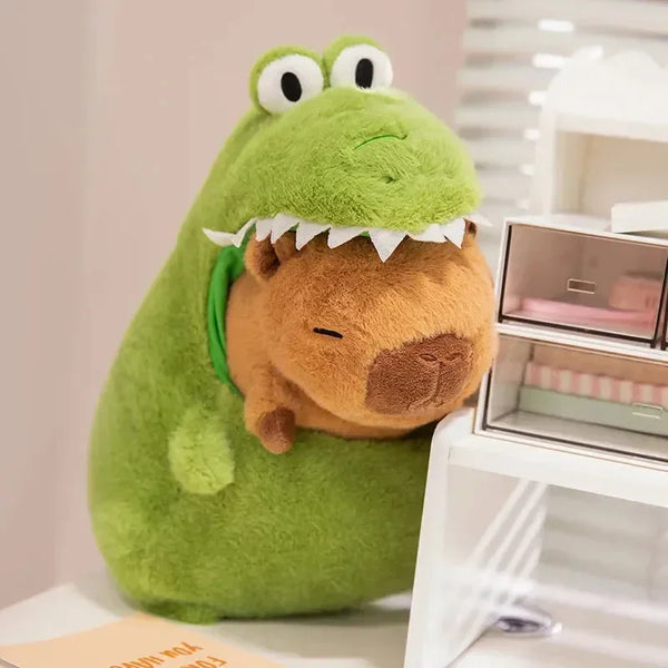 Capybara Green Dinosaur Outfit Plushie - Bear Hugs