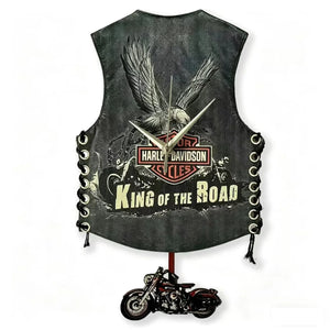 Cruiser Bike Vest Swing Wood Wall Clock