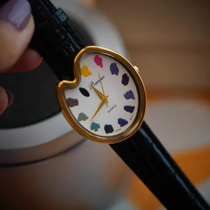 Retro Niche Art sketching board Design Leather Quartz Square Exquisite and Versatile Pointer Watch 29mm - Bear Hugs