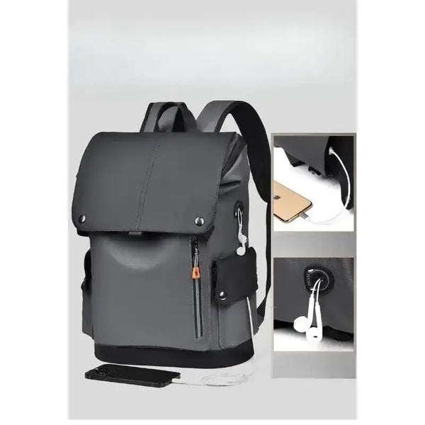 Premium Leather-Look Casual Backpack