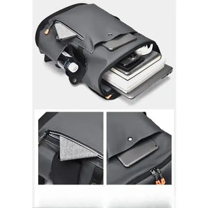 Premium Leather-Look Casual Backpack