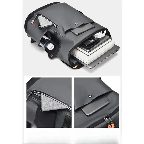 Premium Leather-Look Casual Backpack