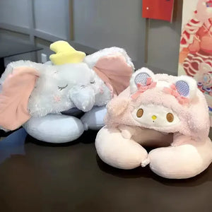 Character Cloud Hooded Neck Pillows