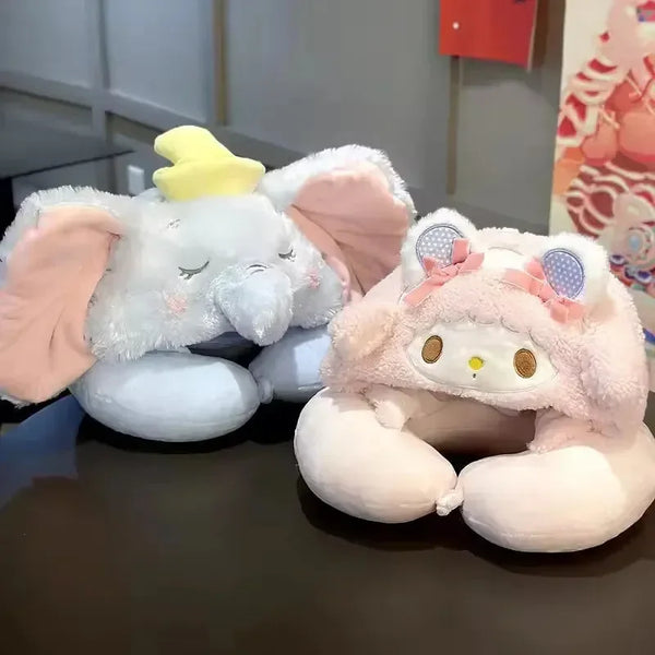 Character Cloud Hooded Neck Pillows