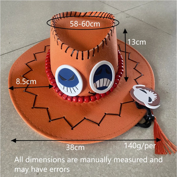 Portgas D Ace Anime Cosplay Hats Cowboy Cap Adult Christmas Gift - Bear Hugs