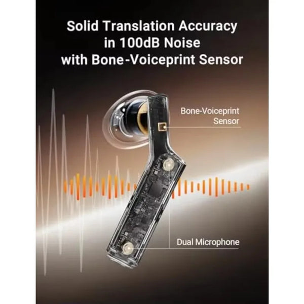 Time Kettle W4 Bone Voiceprint Two-Way Real-Time Simultaneous Translation Headset Active Noise Cancellation Low Latency 3-5 - Bear Hugs