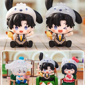 Genuine Link Click × Sanrio Characters Sweet Time Mini Sitting Series Blind Box Figures Beans Ornaments Fashion Trend Gift - Bear Hugs