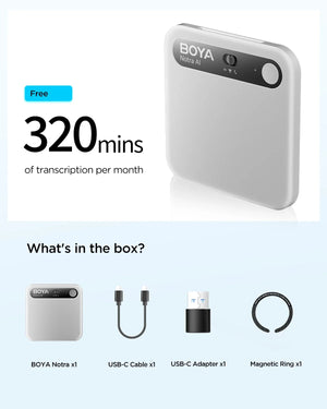 BOYA Notra AI Voice Recorder - Bear Hugs