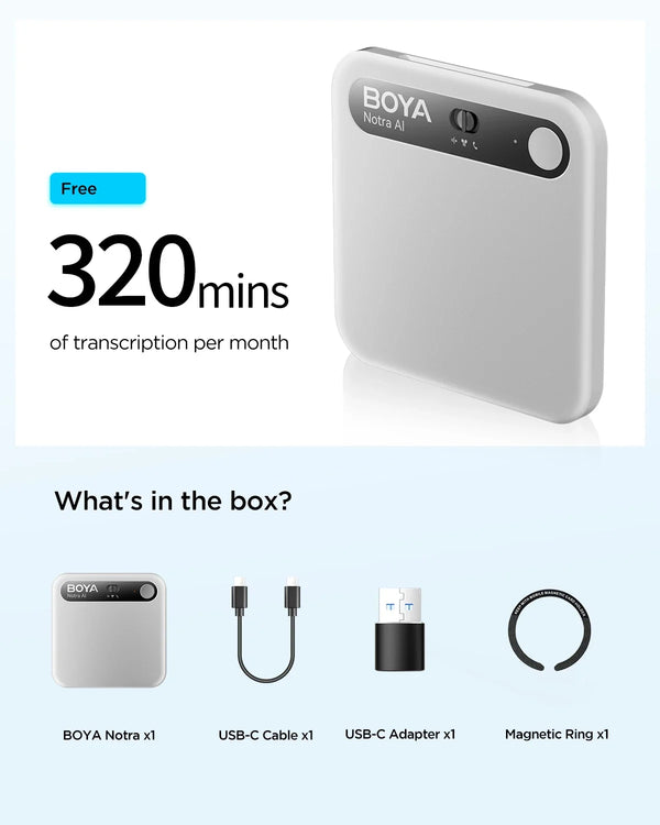 BOYA Notra AI Voice Recorder - Bear Hugs