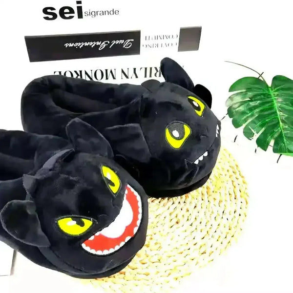 Dragon Duo Indoor Plush Slippers