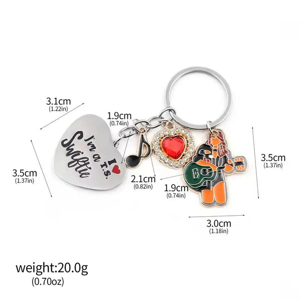 I Love Taylor Swift Alloy Keychain