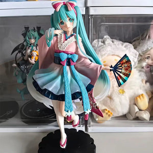 Hatsune Miku Desktop Cute Action Figure 18cm Neko T-Shirt Ver. Anime Figurine Kawaii Girl Model Toy Gift - Bear Hugs