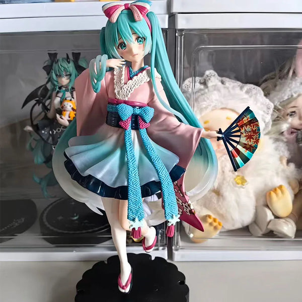 Hatsune Miku Desktop Cute Action Figure 18cm Neko T-Shirt Ver. Anime Figurine Kawaii Girl Model Toy Gift - Bear Hugs