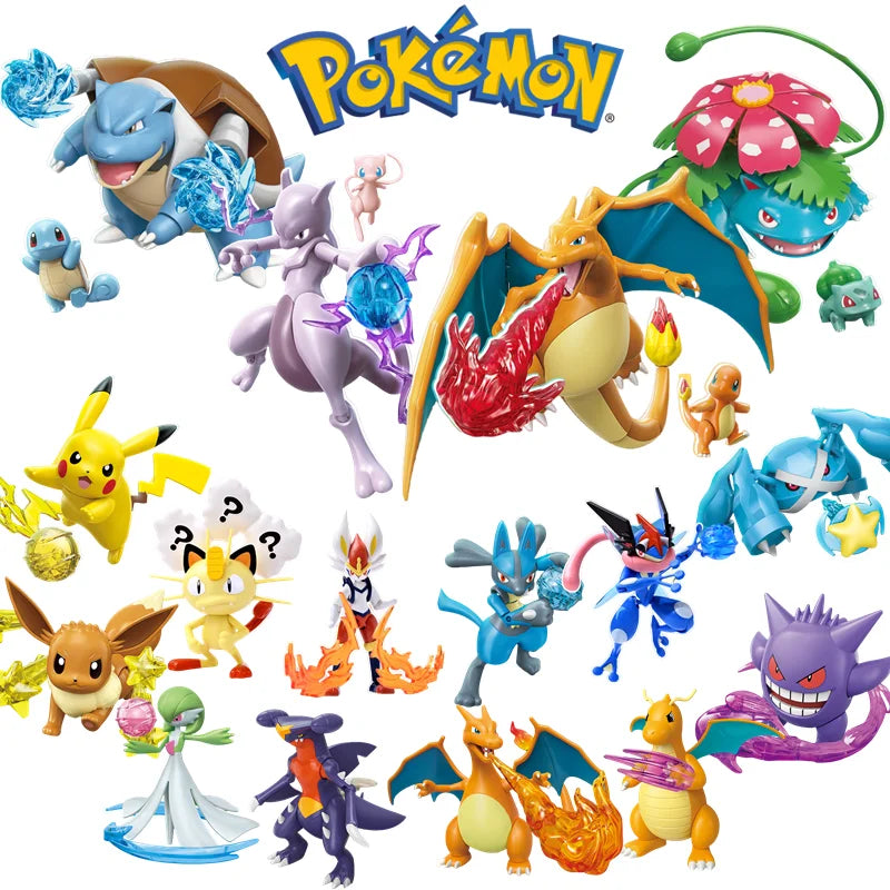 Keeppley Pokemon Pocket Monster Pikachu Charizard Eevee Gengar Venusaur Mewtwo Blastoise Building Block Anime Action Figure Toys - Bear Hugs